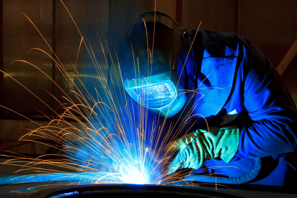 Welder at work